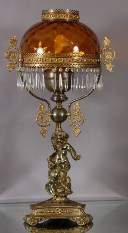 Victorian Cherub Parlor Lamp
