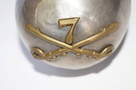 7th Cavalry, Battle of Little Big Horn baton: Museum Treasure 7th Cavalry, Battle of Little Big Horn baton, with 7th and crossed sword atop and the American Eagle on the shaft. Guaranteed authentic, original, period and one of a kind relic from