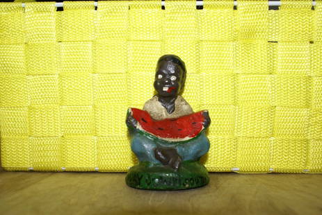 Vintage Black Americana Boy Eating Watermelon: Vintage Black Americana Figure Boy Eating Watermelon ÒWay Down South" Measures approx 3.75 inches