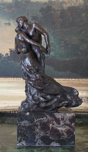 Stunning Dancers Bronze Sculpture: Stunning Dancers Bronze Sculpture After Claudel 10 1/4inH x 5 3/4inW x 2 3/4in D 8lbs.This bronze sculpture was produced using the "Lost Wax" casting method. The "Lost Wax" Cast method is the most