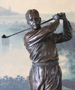 Striking Bobby Jones Golfer Bronze Sculpture