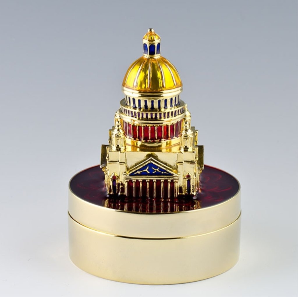 Capitol Faberge Inspired Jewelry Box: The famed Faberge eggs are jeweled eggs, often with the most ornate, minuscule designs on them. The House of Faberge made the original pieces from 1885 to 1917. At that time, they became popular gifts