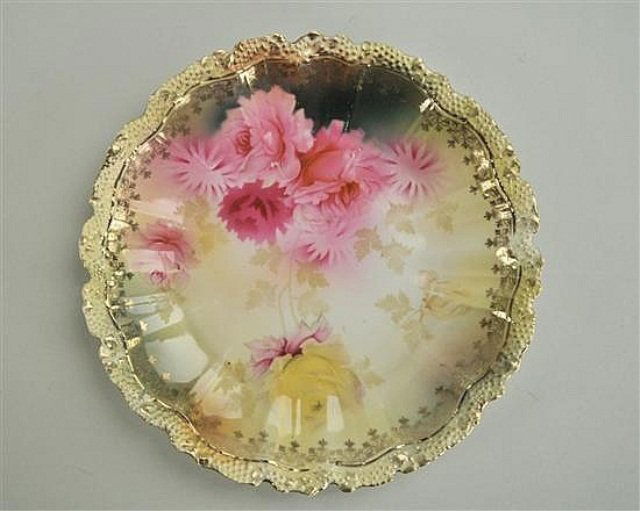 R.S. Prussia Floral Scroll Plate (1 of 1)