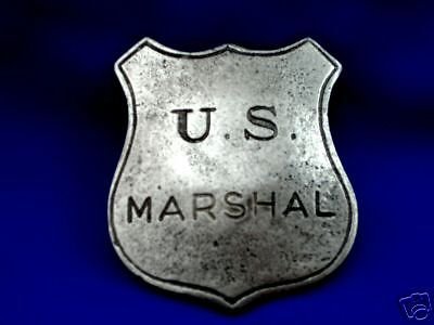 Vintage Pewter Old Western Movie Set Marshal Badge (1 of 1)