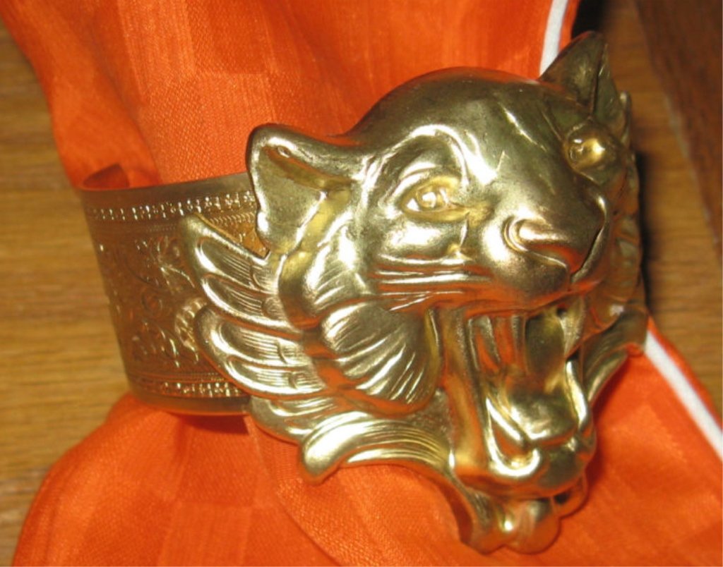Vintage Brass Tiger Cuff Bracelet (1 of 1)