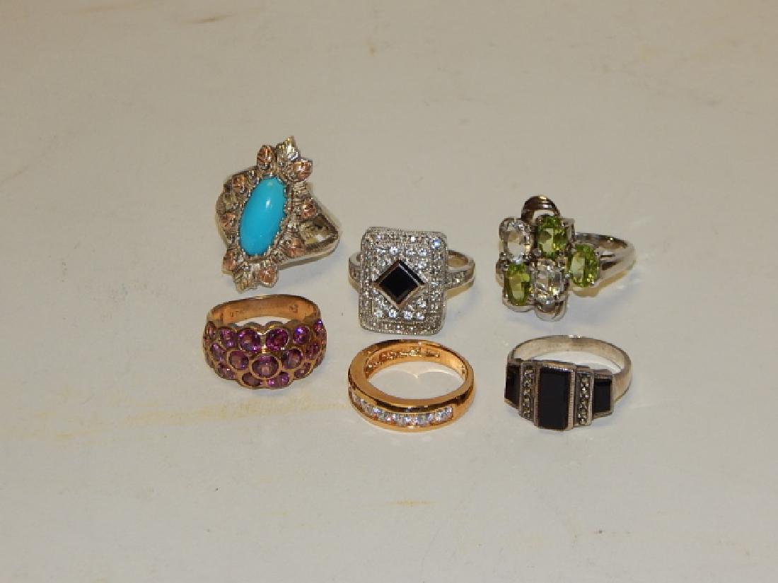 SIX STERLING SILVER RINGS (1 of 2)