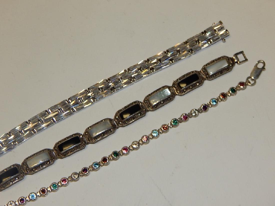 THREE STERLING SILVER BRACELETS (1 of 3)