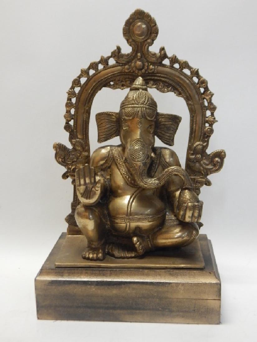 "GOD OF WEALTH" BUDDHIST GANAPATI ELEPHANT: BUDDHIST GANAPATI ELEPHANT -GOD OF WEALTH. 16" TALL, 9 AND 1/2" LONG, 6" WIDE.