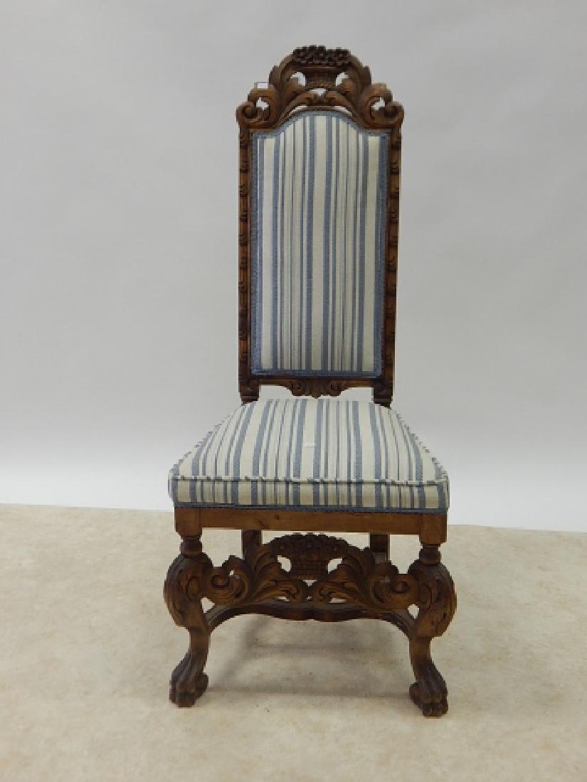 CARVED HIGH BACK SIDE CHAIR (1 of 4)