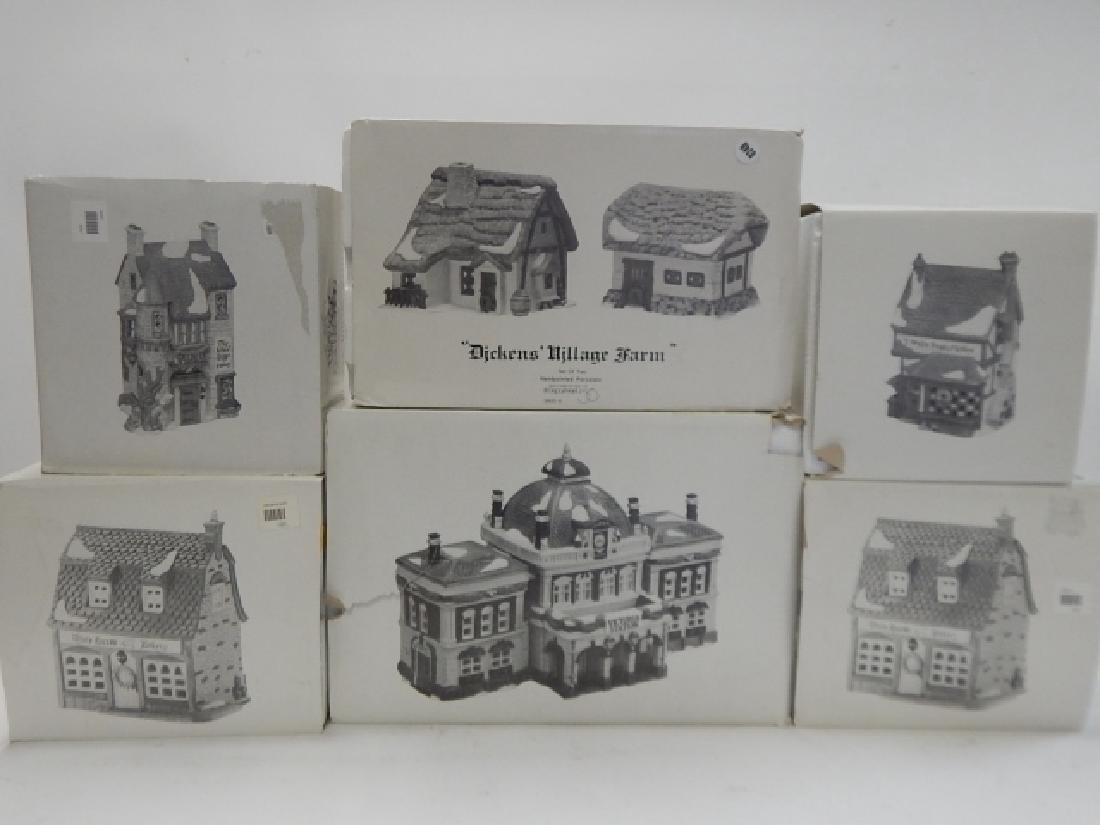 6 PC. DEPARTMENT 56 HERITAGE VILLAGE COLLECTION: 6 HERITAGE VILLAGE COLLECTION BUILDINGS BY DEPARTMENT 56. "DICKENS VILLAGE COLLECTION"