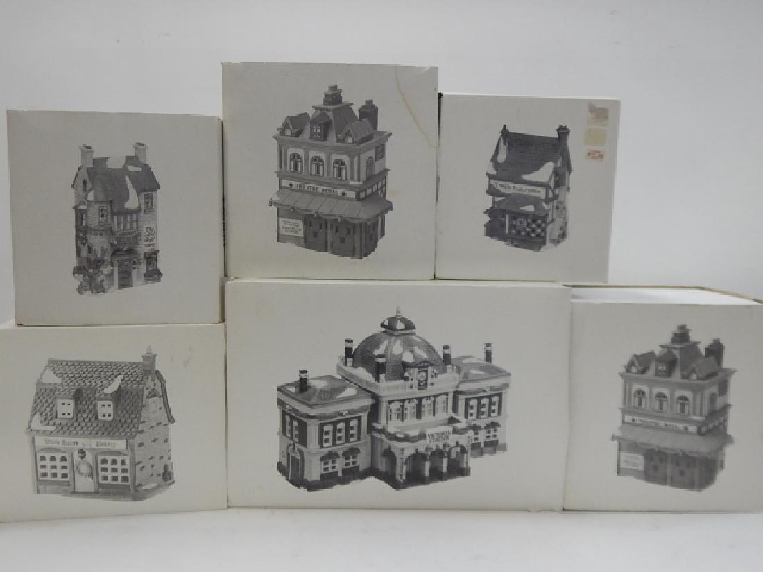 6 PC. DEPARTMENT 56 HERITAGE VILLAGE COLLECTION: 6 HERITAGE VILLAGE COLLECTION BUILDINGS BY DEPARTMENT 56. "DICKENS VILLAGE COLLECTION"