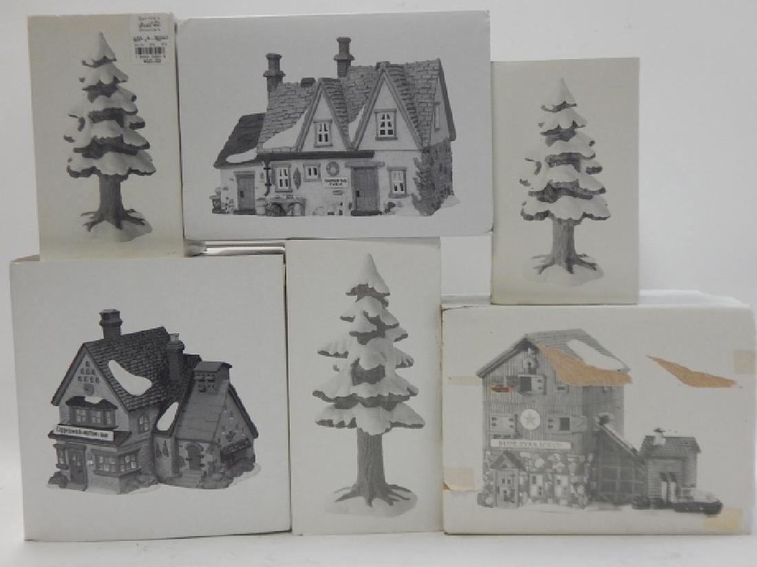 6 PC. DEPARTMENT 56 OF HERITAGE VILLAGE COLLECTION: 6 PIECES OF HERITAGE VILLAGE COLLECTION BY DEPARTMENT 56. INCLUDES PIECES FROM THE THE DICKENS VILLAGE AND NEW ENGLAND VILLAGE COLLECTIONS.