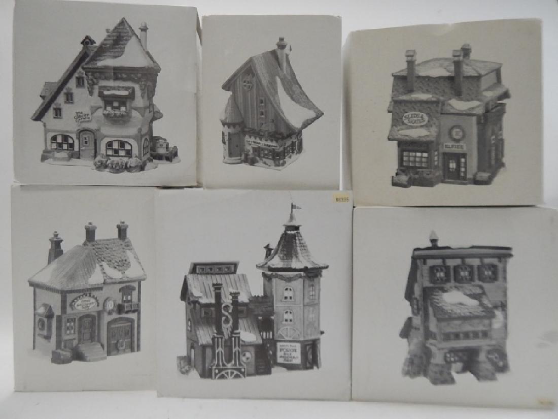 6 PC. DEPARTMENT 56 HERITAGE VILLAGE COLLECTION: 6 "NORTH POLE SERIES" HERITAGE VILLAGE COLLECTION BUILDINGS BY DEPARTMENT 56