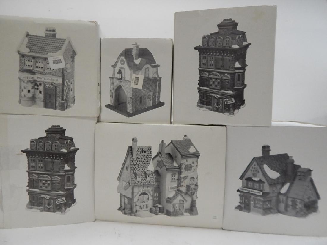 6PC. DEPARTMENT 56 HERITAGE VILLAGE COLLECTION: 6 HERITAGE VILLAGE COLLECTION BUILDINGS 6 "DICKENS VILLAGE SERIES" HERITAGE VILLAGE COLLECTION BUILDINGS BY DEPARTMENT 56