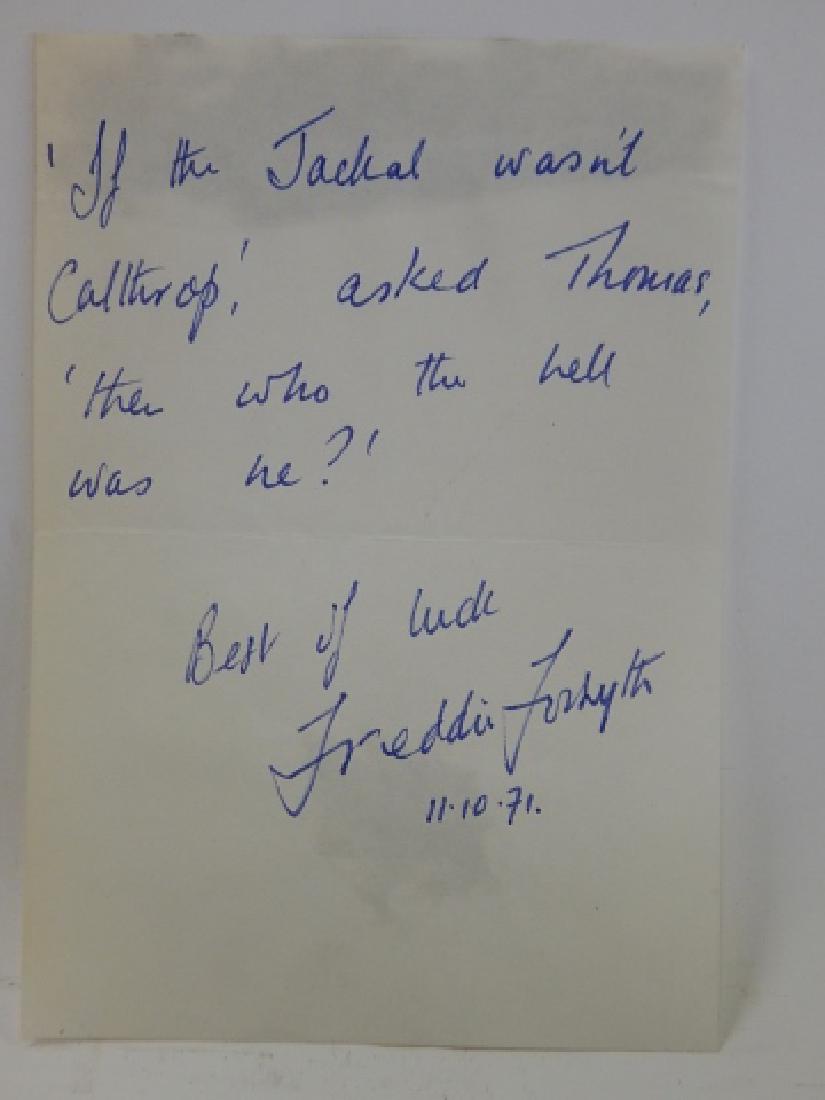 FREDERICK MCCARTHY FORSYTH SIGNED LETTER (1 of 2)