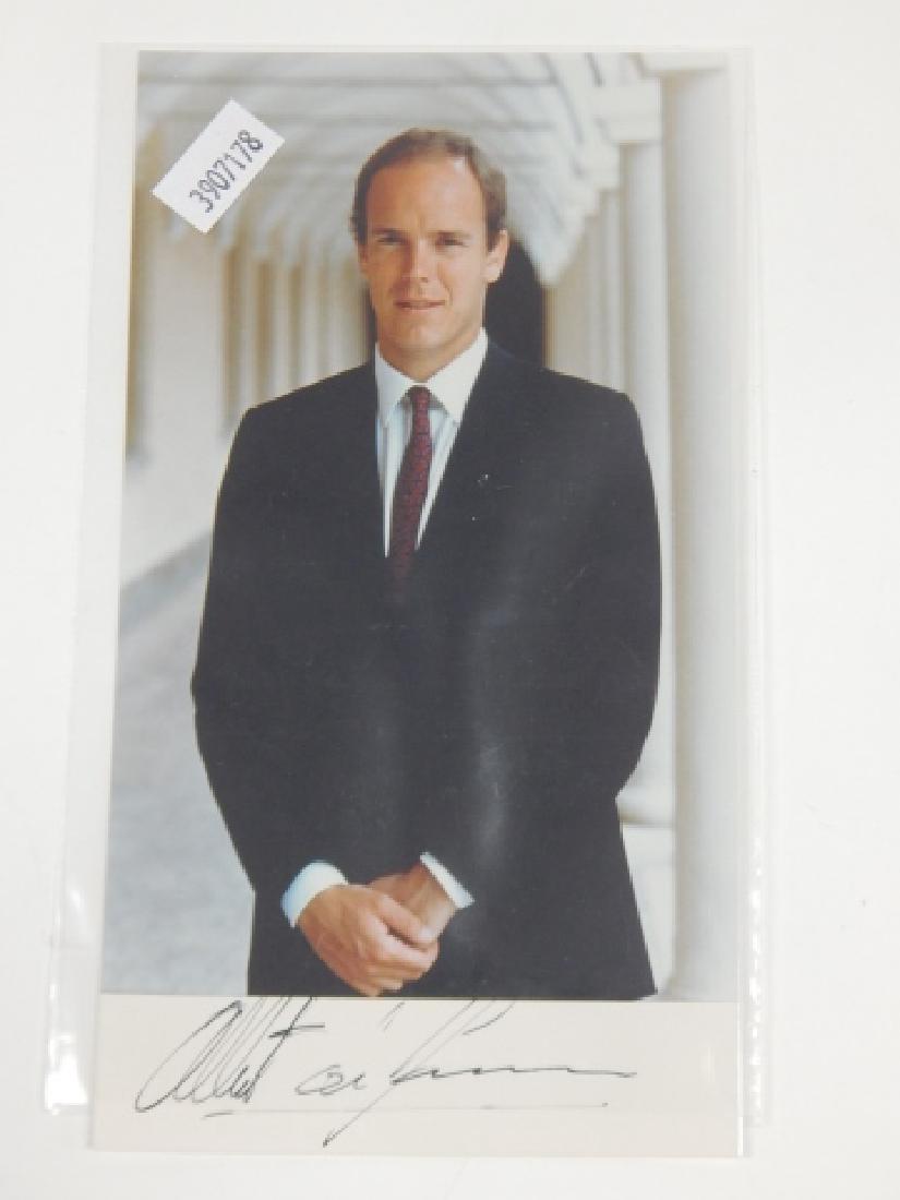 PRINCE ALBERT OF MONACO AUTOGRAPHED PHOTO (1 of 2)