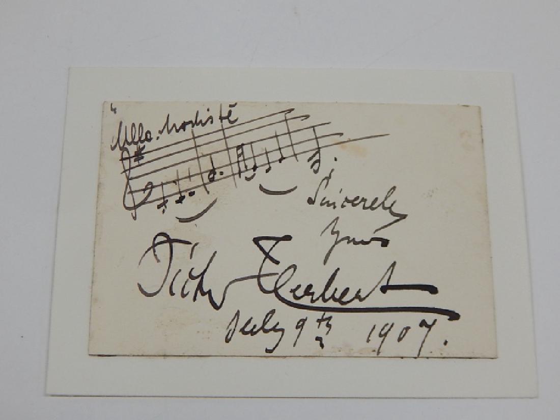 VICTOR HERBERT AUTOGRAPHED CARD (1 of 2)