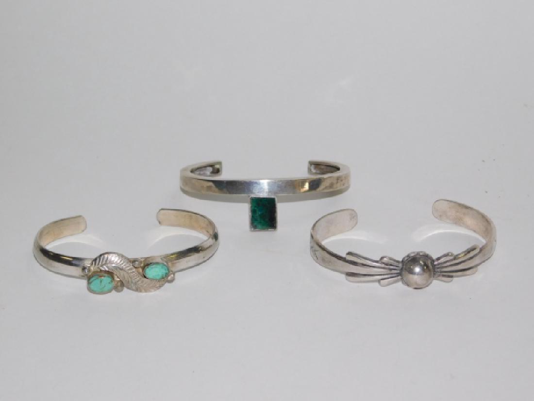 THREE STERLING SILVER BRACELETS (1 of 2)