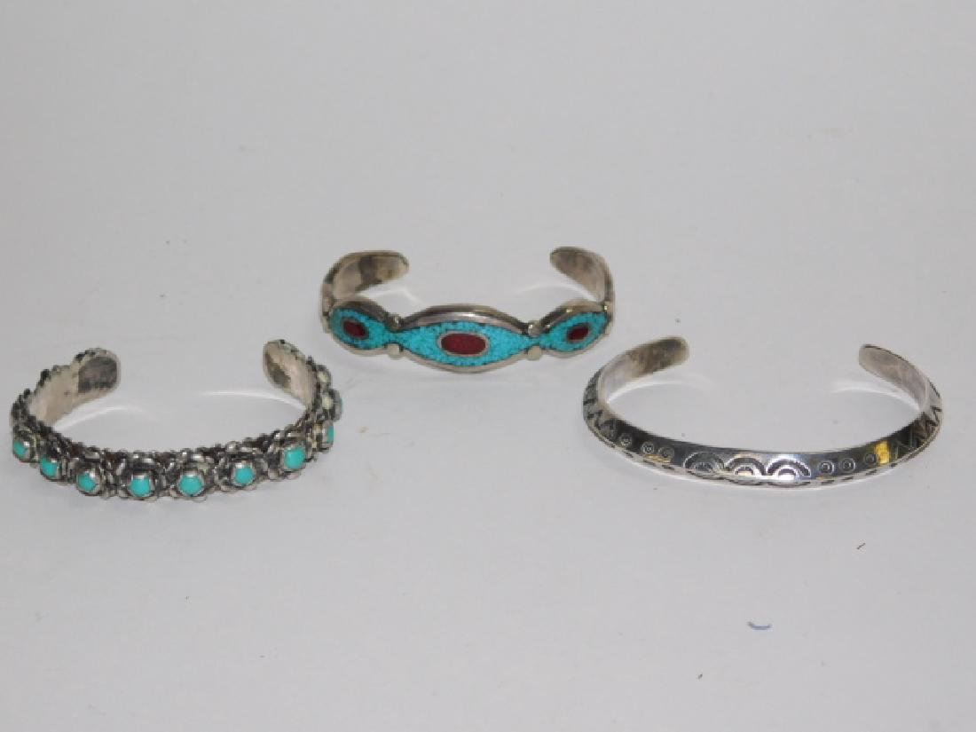 THREE STERLING SILVER BRACELETS (1 of 2)