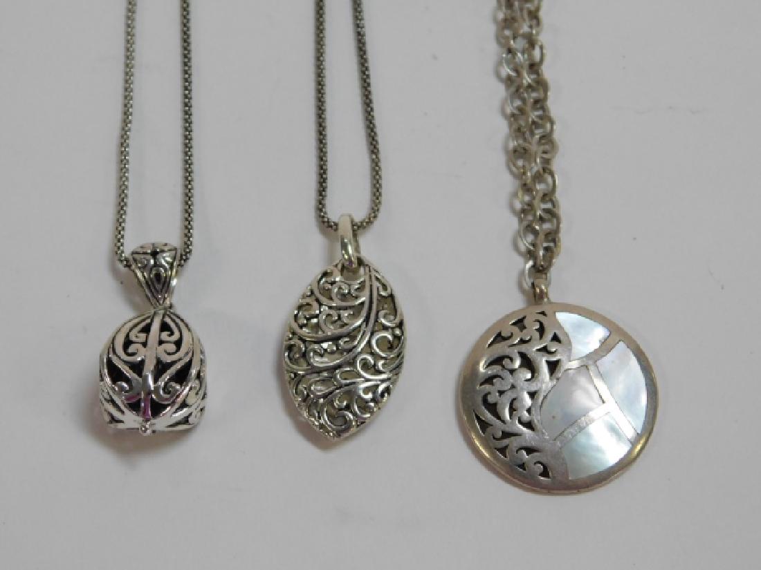 THREE STERLING SILVER NECKLACES (1 of 2)