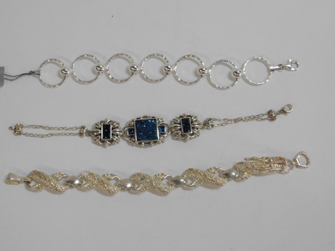 THREE STERLING SILVER BRACELETS (1 of 3)