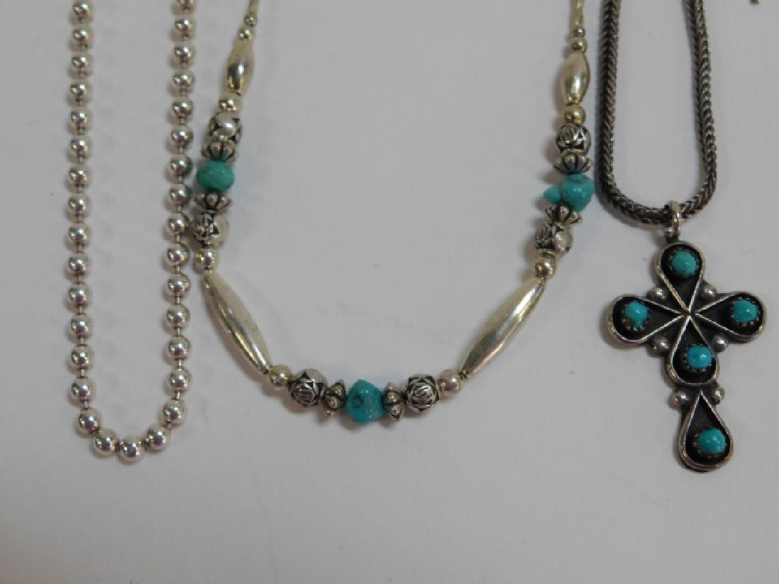 THREE STERLING SILVER NECKLACES (1 of 2)
