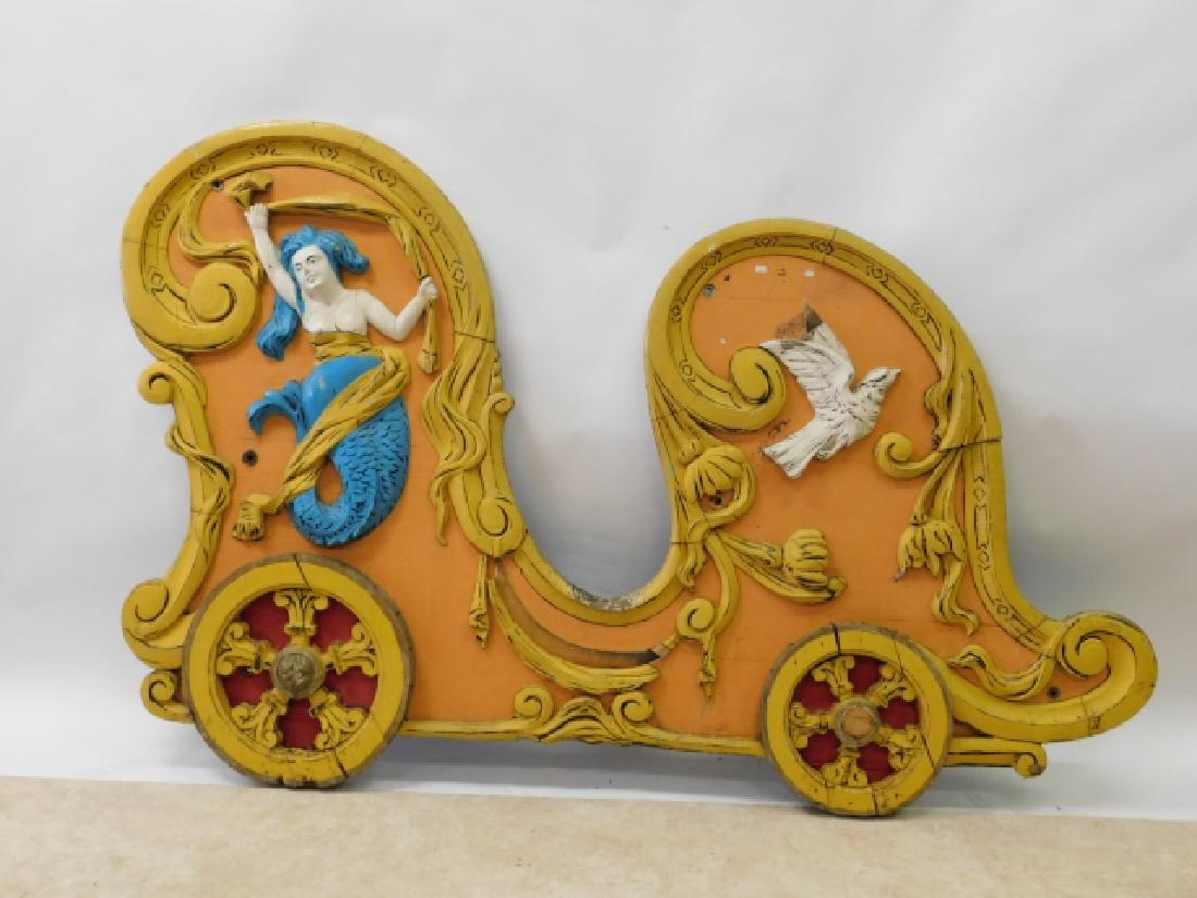 WOOD CARVED MERRY GO ROUND SIDE (1 of 5)