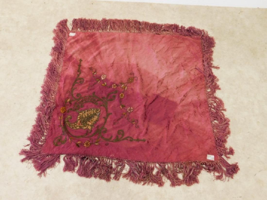 PIANO SCARF: SILVER EMBROIDERY, 58" BY 58"