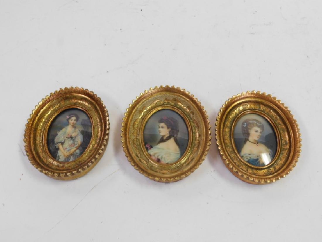 HAND PAINTED PICTURES IN GOLD LEAF FRAMES (1 of 4)