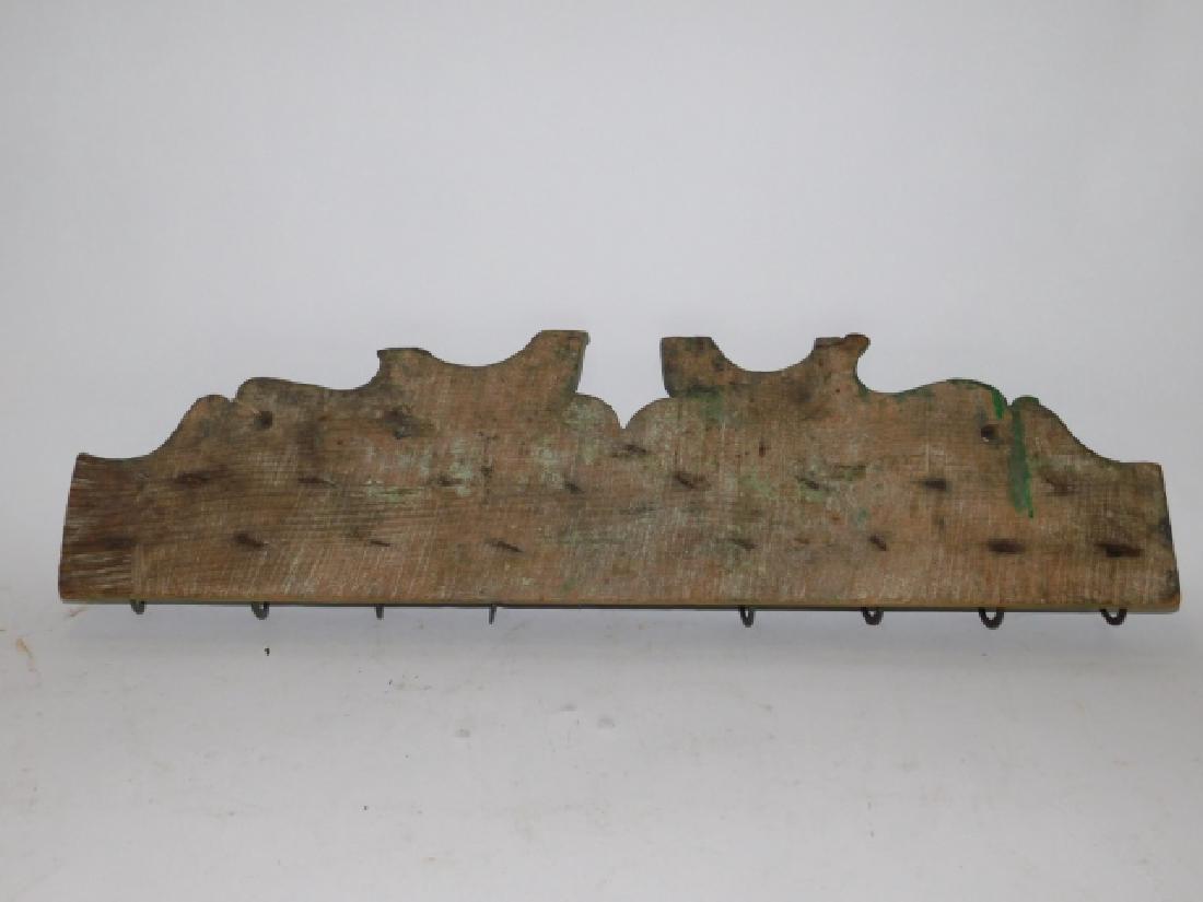 PRIMITIVE PINE BOARD WITH HAND FORGED HOOKS (1 of 3)