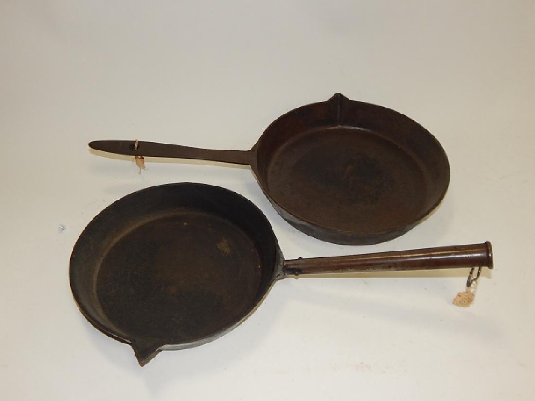 TWO CAST IRON FRYING PANS (1 of 7)