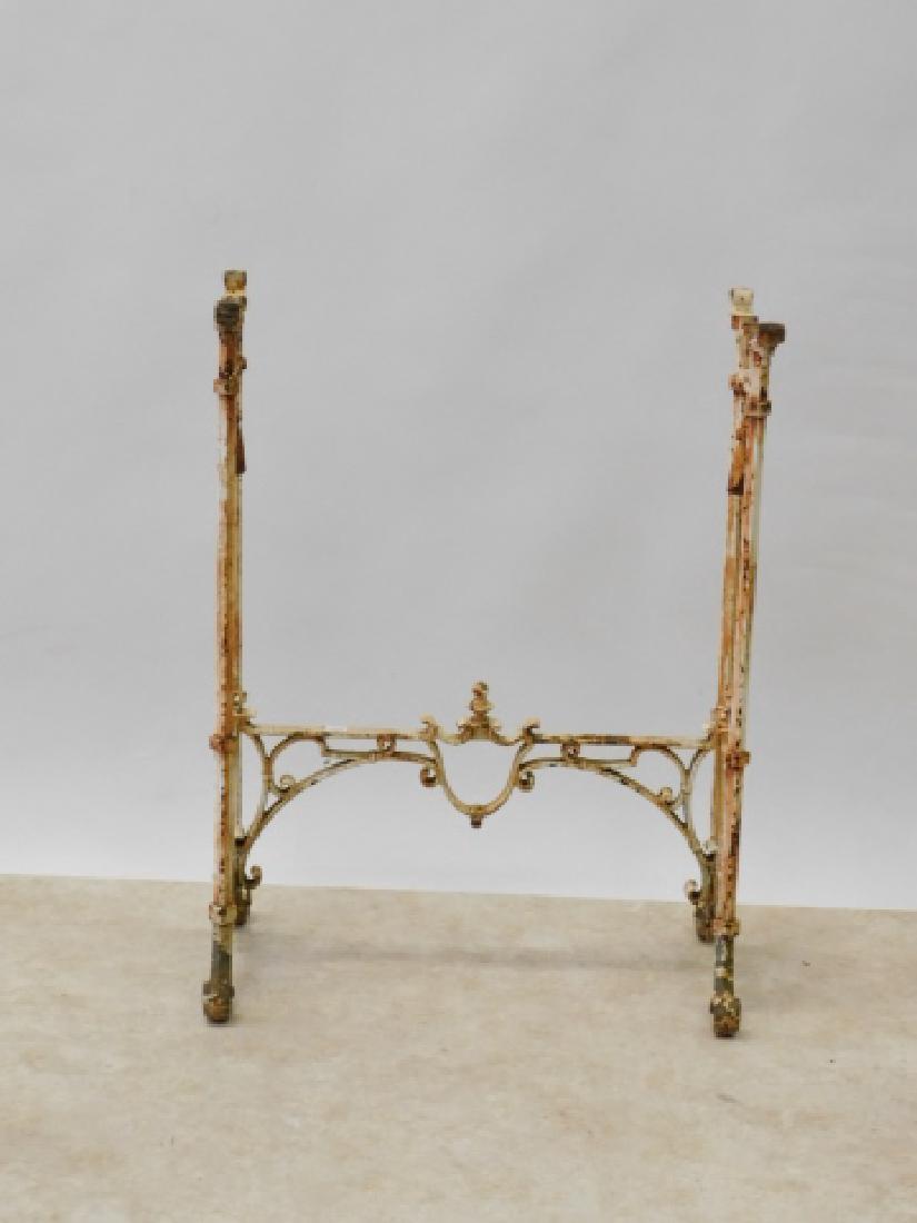 IRON TABLE BASE: RUSTY, 11" DEEP, 22" WIDE X 30" TALL