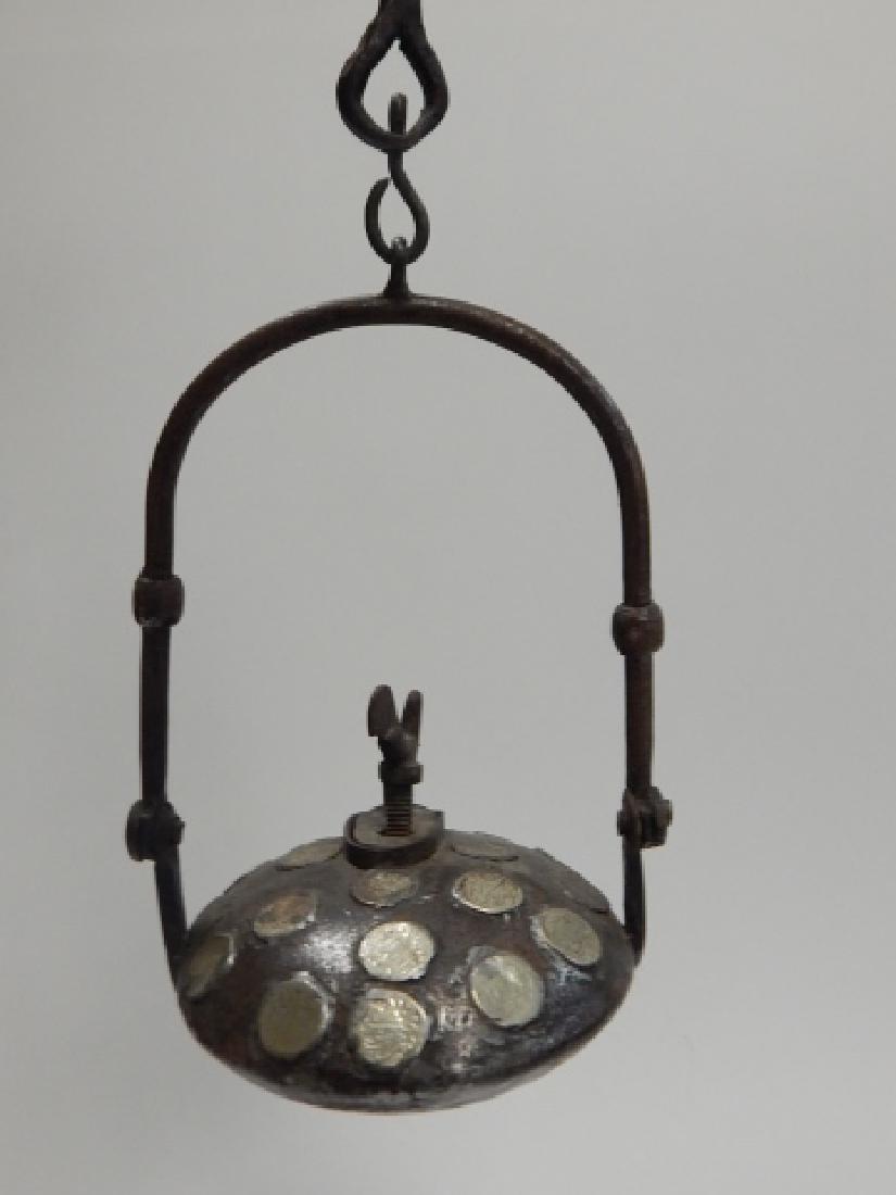 MOROCCAN FAT LAMP: WITH HOOK HANGS 19 1/2"