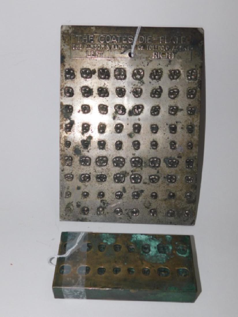 DENTAL CROWN DIE PLATE AND BRONZE MOLD (1 of 3)