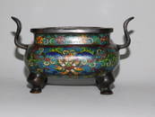 BRONZE CLOISONNE CENSER