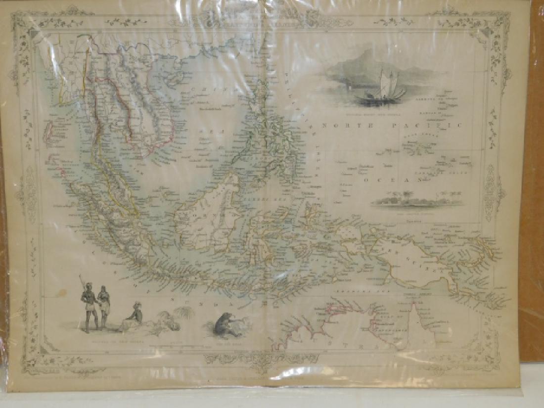 MALAY, ARCHIPELAGO,OR EAST INDIA ISLANDS MAP: MALAY, ARCHIPELAGO,OR EAST INDIA ISLANDS MAP BY JOHN TALLIS & COMPANY, LONDON & NEW YORK. ILLUSTRATIONS BY H. WARREN & ENGRAVED BY T. SMITH. MAP DRAWN AND ENGRAVED BY J RAPKIN. 10 AND 1/2 BY 14 AND 1/
