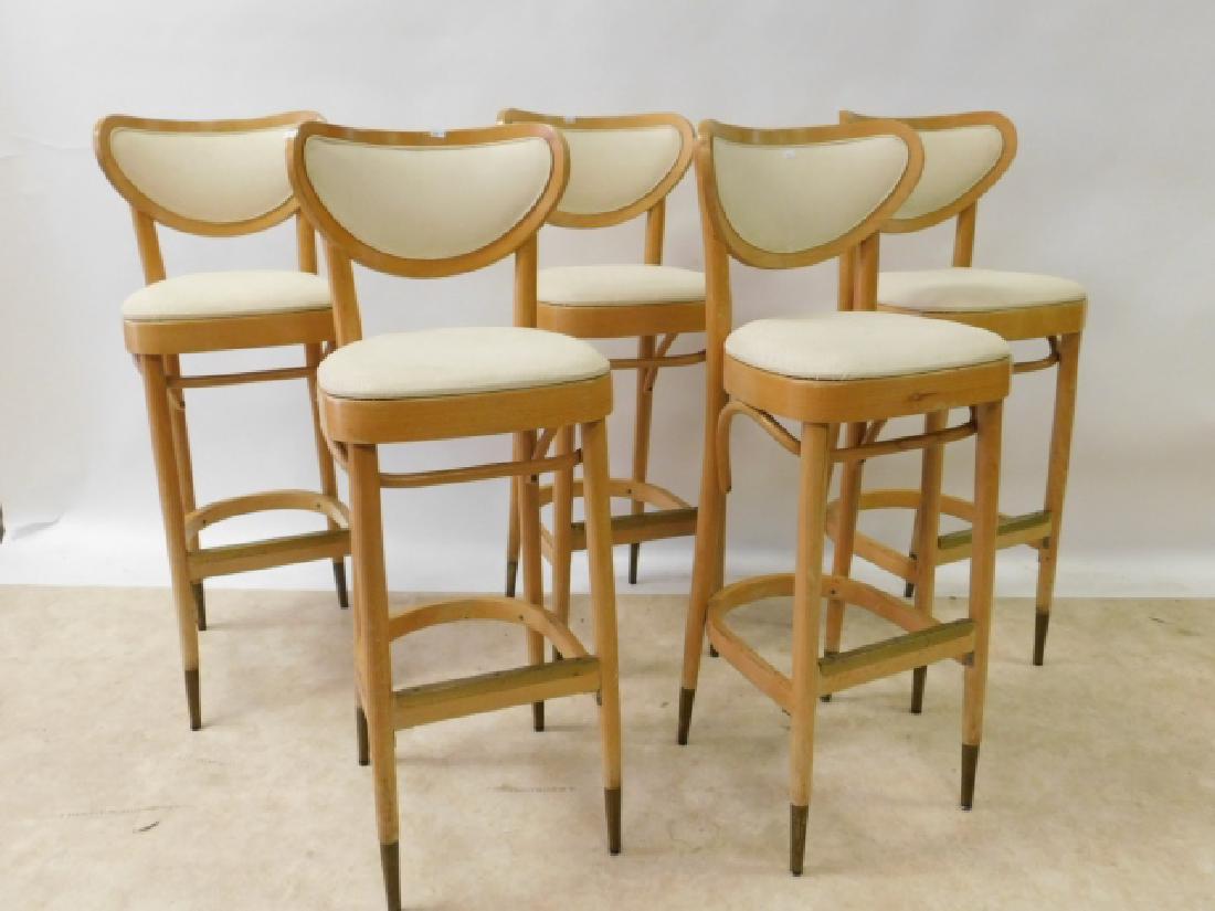 SET 5 BAR STOOLS: WITH BACKS