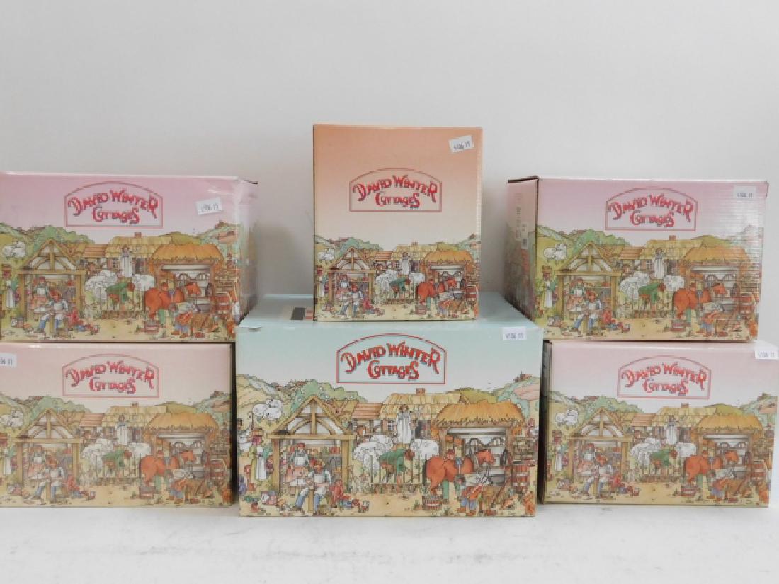 6 PC DAVID WINTER COTTAGE COLLECTION: INCLUDES: STATFORD HOUSE, DEVON CREAMERY, MINERS ROW, SECRET SHEBEEN, PEN-Y-GRAIG, O'DONOVANS CASTLE.