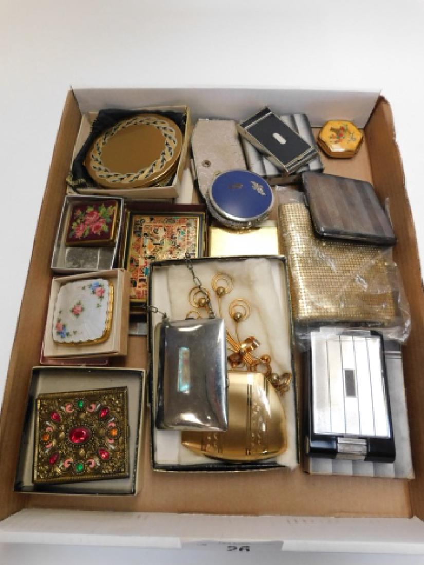 LARGE ASSORTMENT OF COMPACTS AND CIGARETTE CASES (1 of 3)