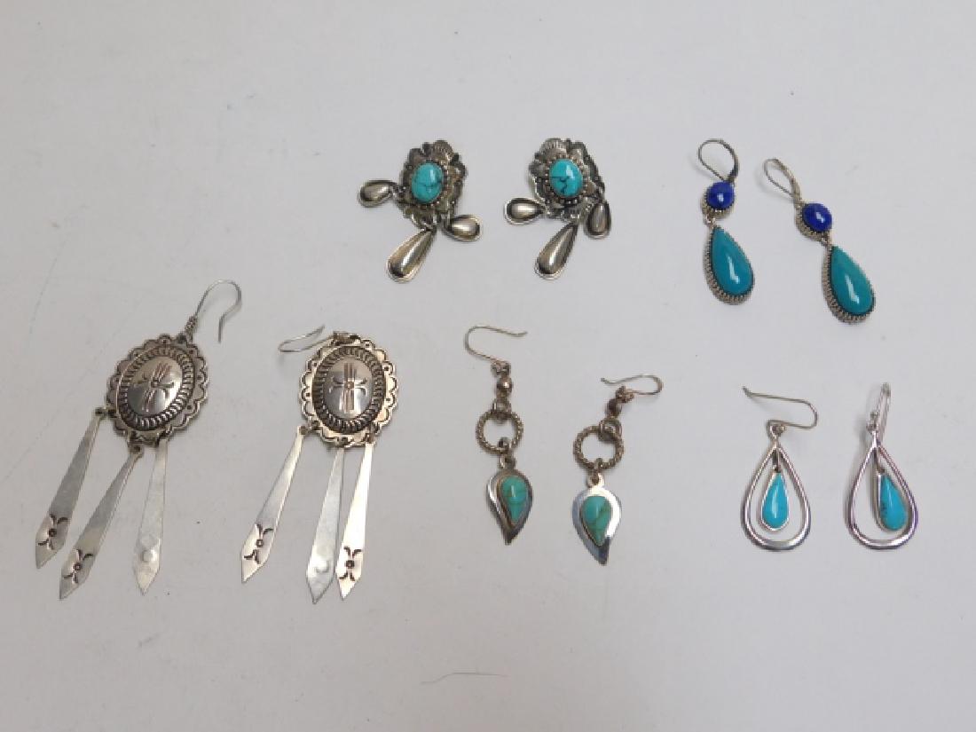 6 PAIRS STERLING SILVER EARRINGS (1 of 2)