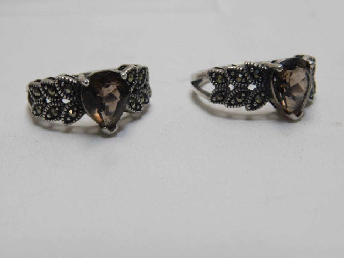 TWO MARCASITE STERLING SILVER RINGS (1 of 1)