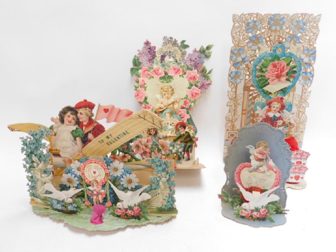 COLLECTION OF VICTORIAN CARDS: FOLD OUT. , DIFFERENT SIZES.