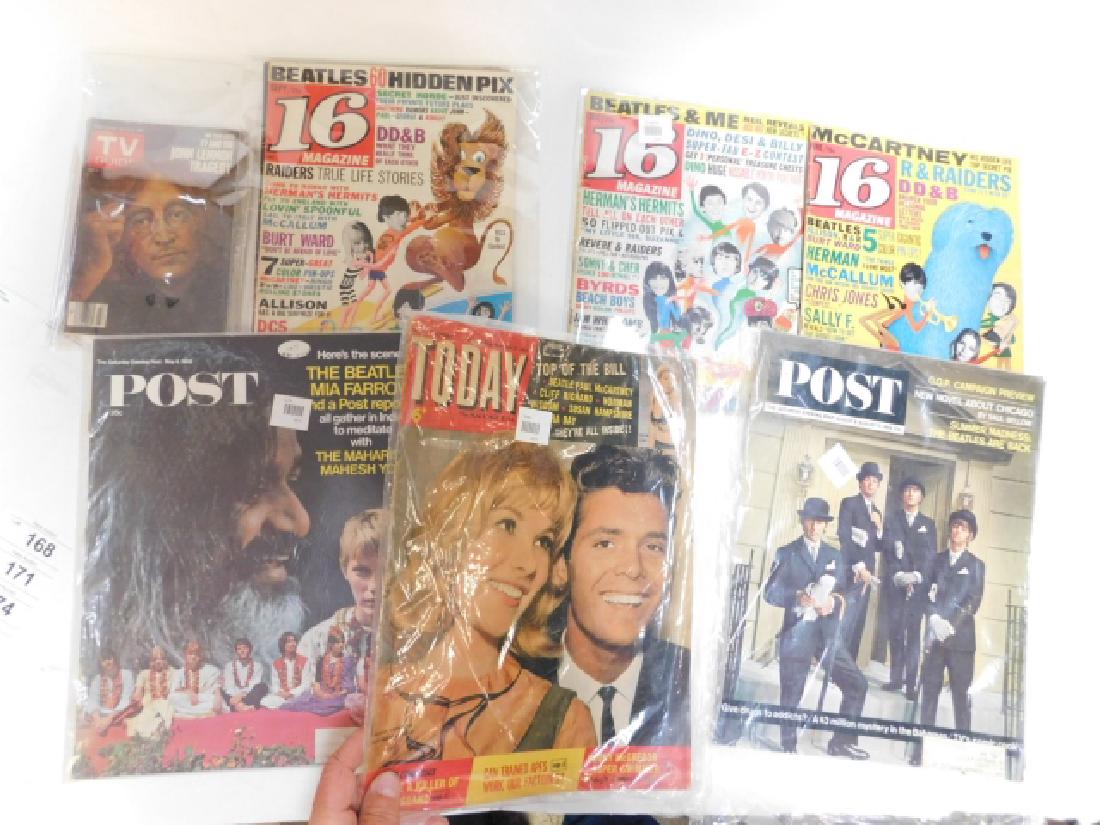 COLLECTION OF BEATLES MAGAZINES: SOME WITH PLASTIC PROTECTION COVERS.