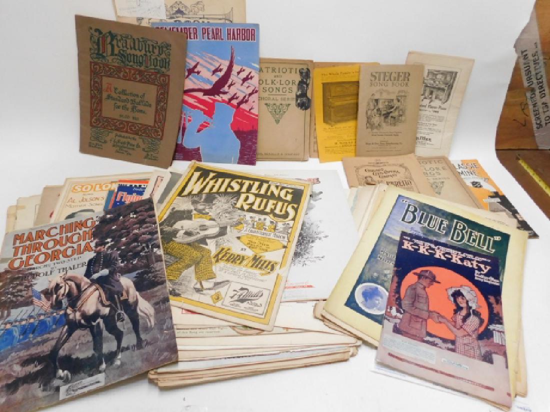 SHEET MUSIC AND SONGBOOKS: FAIR CONDITION.