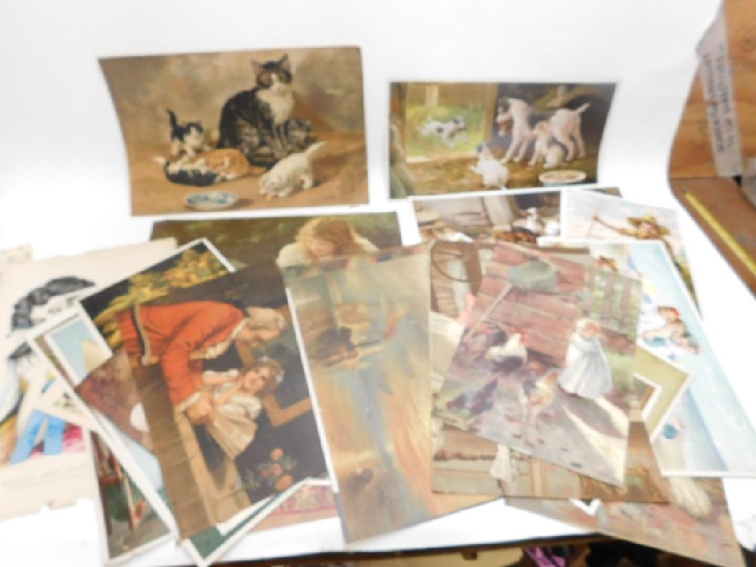 LARGE COLLECTION OF VICTORIAN PRINTS: CATS,