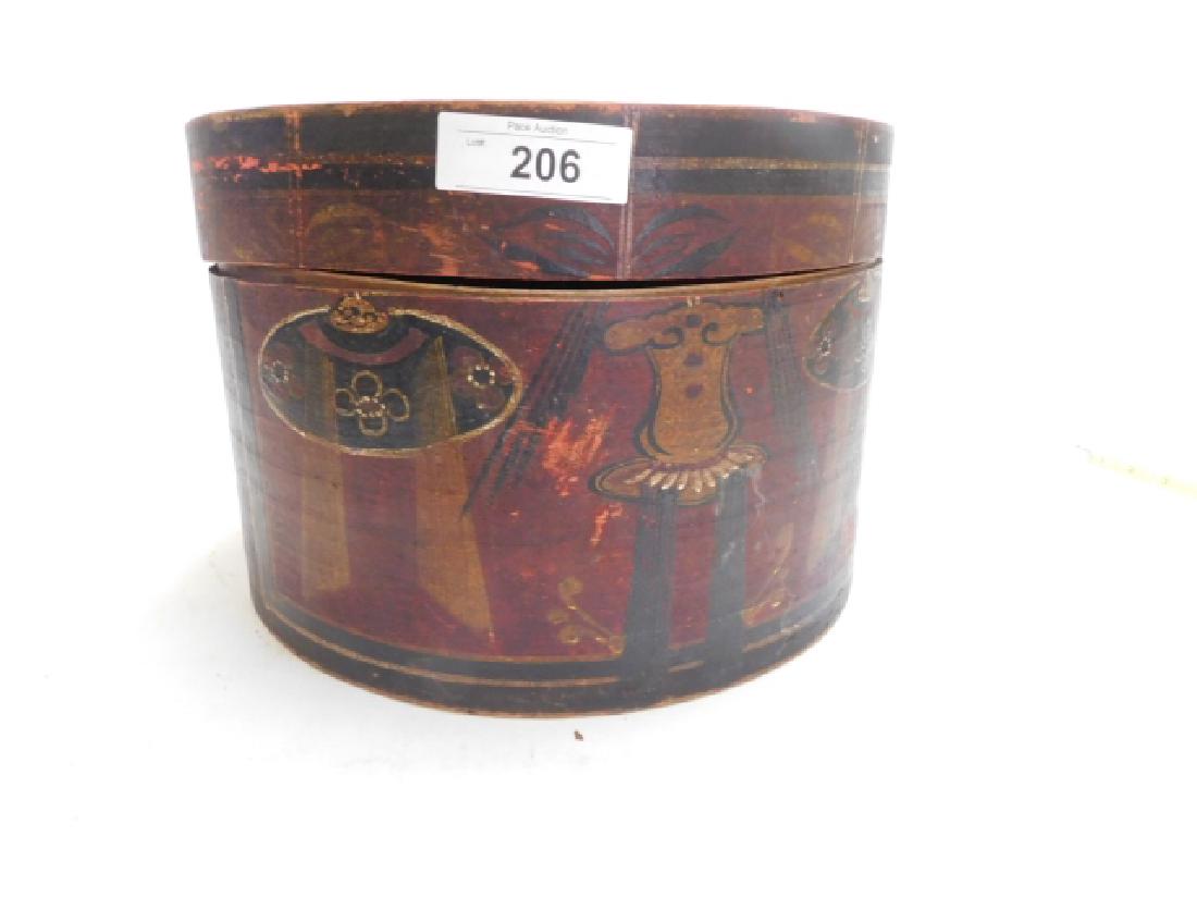 HAND PAINTED HAT BOX (1 of 2)