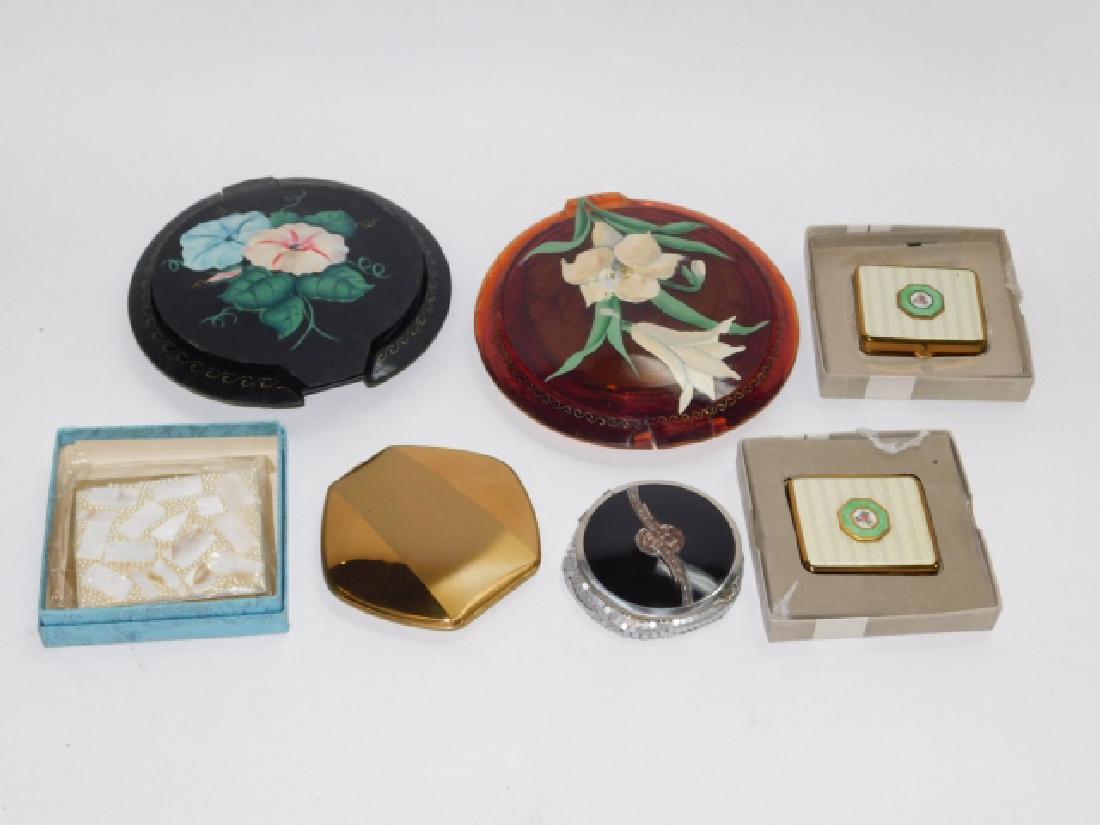 LOT OF COMPACTS: LARGEST IS 5 3/4" ROUND