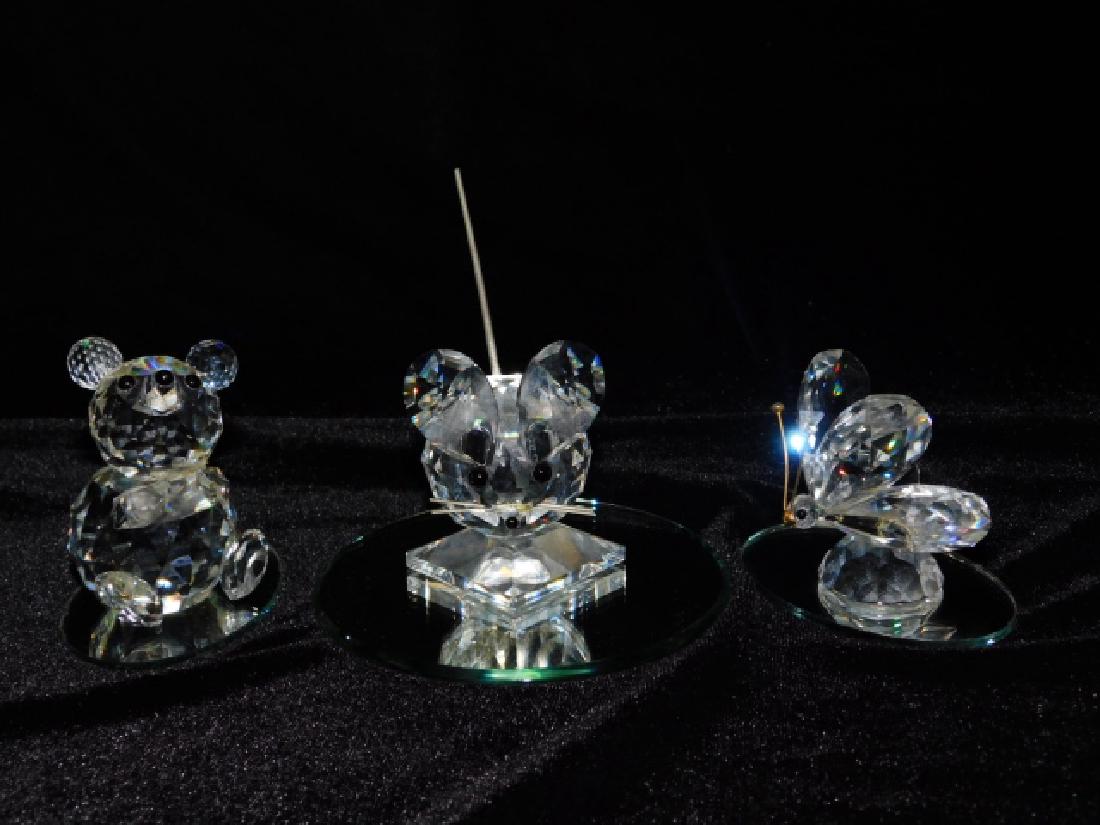 THREE SWAROVSKI CRYSTAL FIGURES (1 of 8)