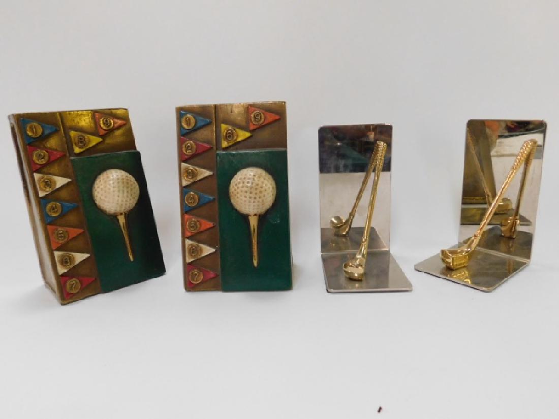 TWO SETS OF GOLF BOOKENDS (1 of 5)