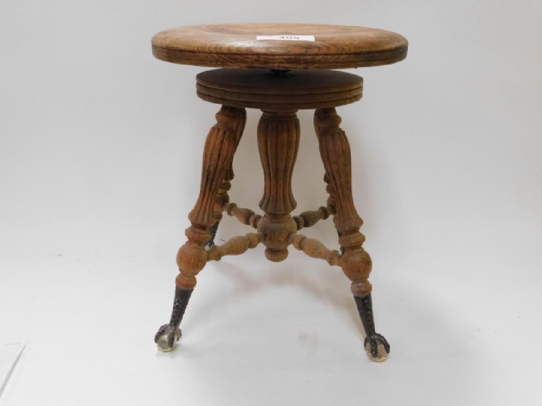 PIANO STOOL: SWIVEL TOP. GOOD CONDITION